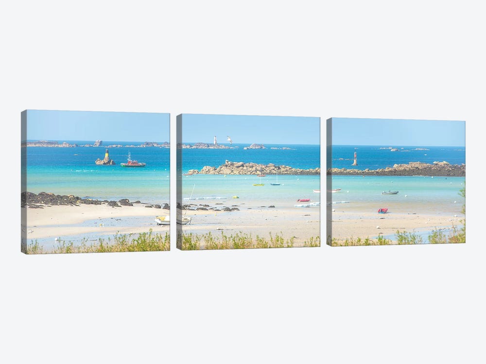 Porstall In Brittany by Philippe Manguin 3-piece Canvas Wall Art