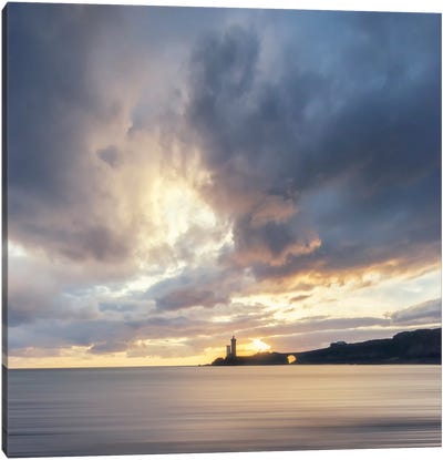 Petit Minou Lighthouse In Brittany - Square Canvas Art Print - Brittany