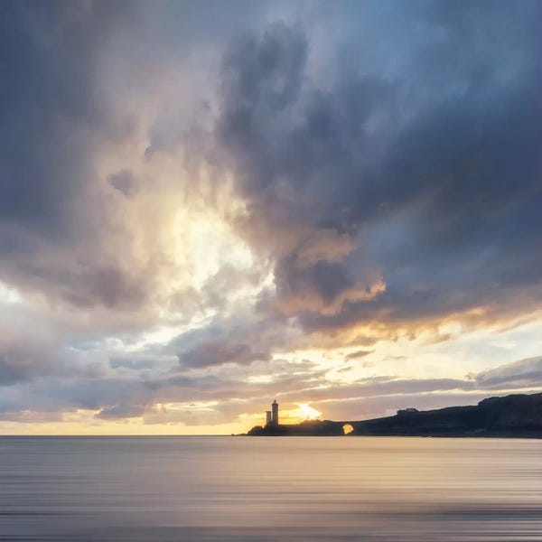 Brittany: Petit Minou Lighthouse In Brittany - Square by Philippe Manguin