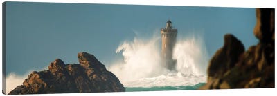 Phare Du Four On A Windy Day Canvas Art Print - Lighthouse Art