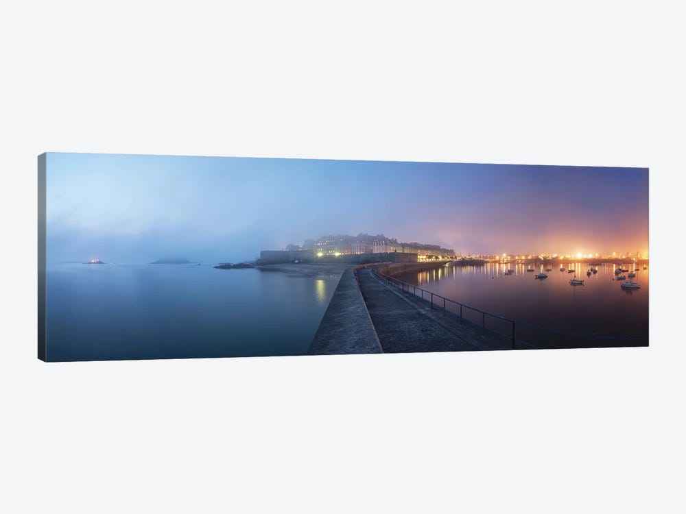 Saint Malo City At Night by Philippe Manguin 1-piece Canvas Wall Art