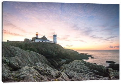 Pointe Saint Mathieu Lighthouse Sunrise Canvas Art Print - Lighthouse Art