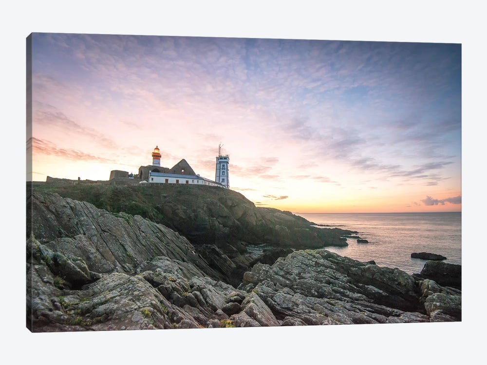 Pointe Saint Mathieu Lighthouse Sunrise by Philippe Manguin 1-piece Canvas Artwork