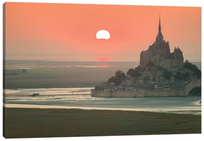 Mont Saint Michel Aerial View Canvas Art Print - Philippe Manguin