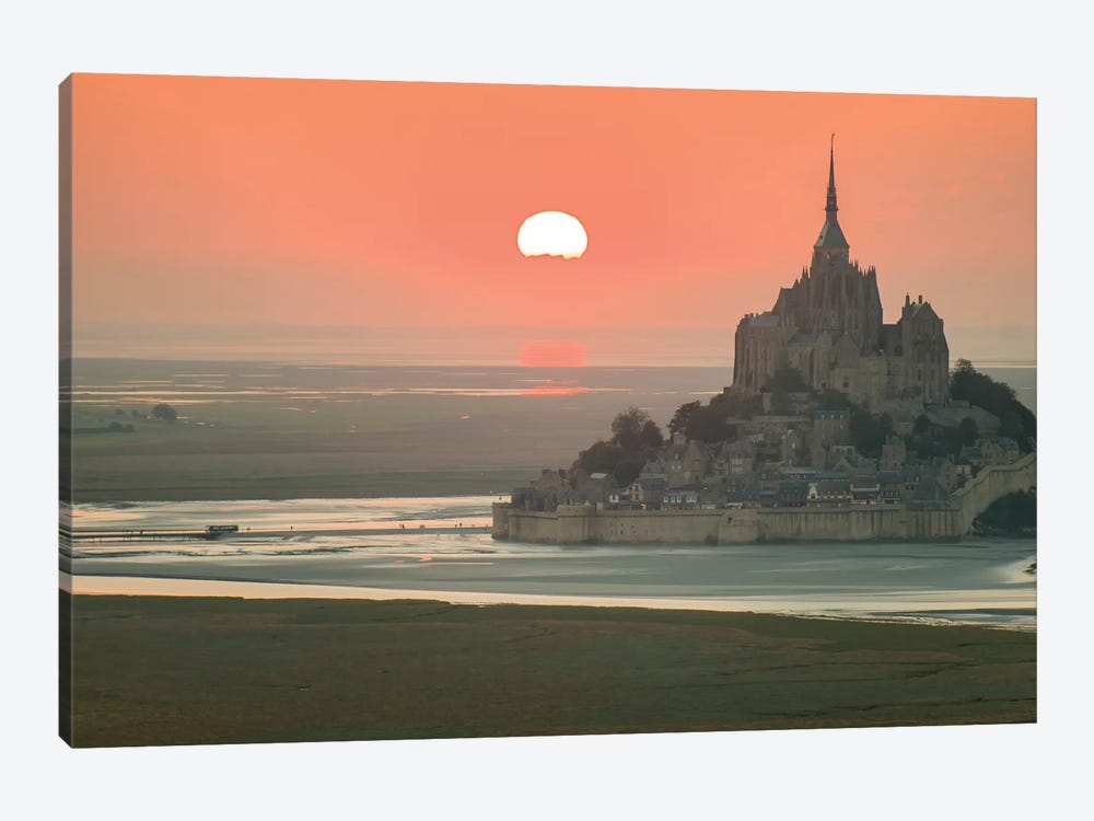 Mont Saint Michel Aerial View by Philippe Manguin 1-piece Canvas Artwork