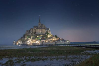 Mont Saint Michel Sweet Night by Philippe Manguin framed canvas print
