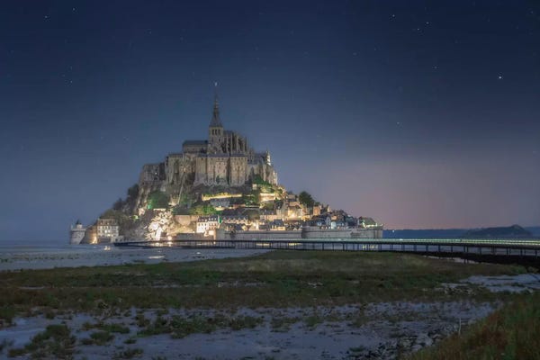 Normandy: Mont Saint Michel Sweet Night by Philippe Manguin