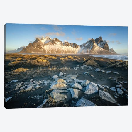Iceland Vestrahorn, Stockness Canvas Print #PHM418} by Philippe Manguin Canvas Art Print