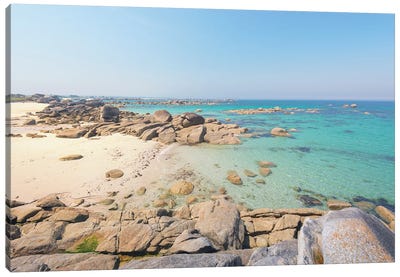 Kerlouan Coast And Beach In Brittany Canvas Art Print - Brittany