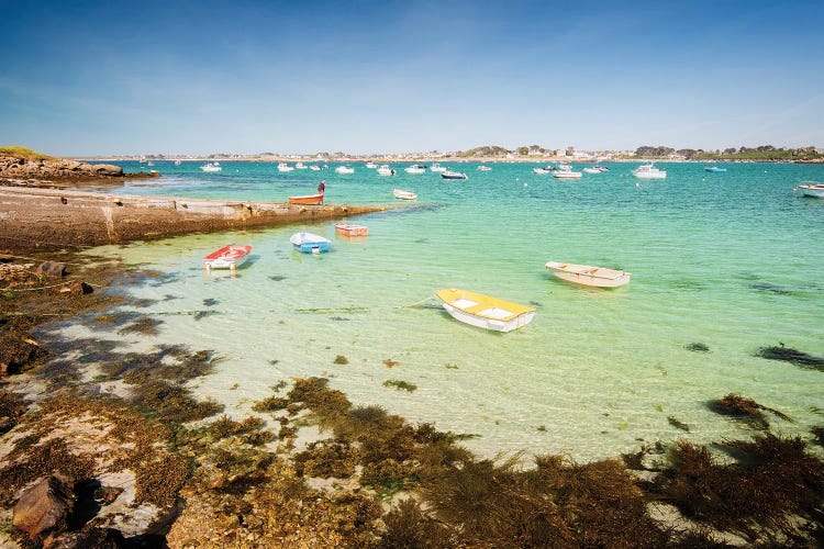 Colored Boats In Portsall, Brittany