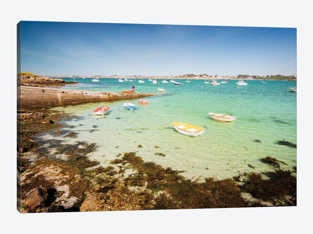 Colored Boats In Portsall, Brittany by Philippe Manguin 1-piece Canvas Print