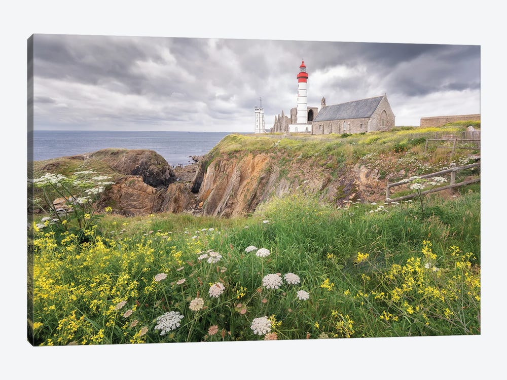 Saint Mathieu Lighthouse In Brittany by Philippe Manguin 1-piece Art Print