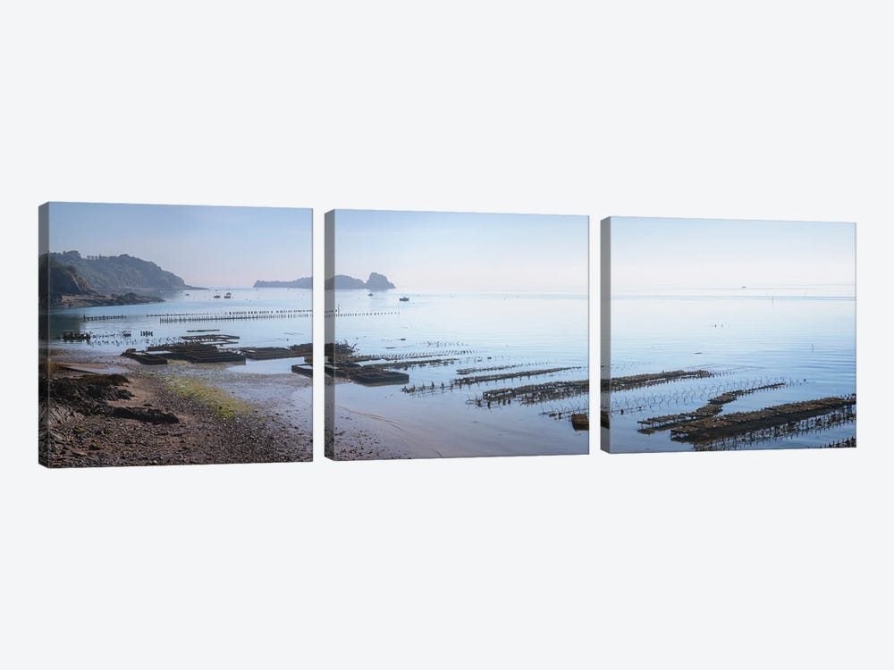 Cancale Oyster Parks by Philippe Manguin 3-piece Canvas Artwork