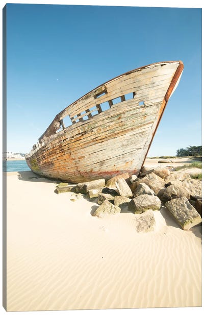 The Old Boat Wreck Canvas Art Print - Philippe Manguin