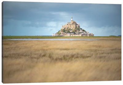 Lonely Mont Saint Michel Canvas Art Print - Normandy