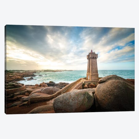 Men Ruz Lighthouse In Brittany Canvas Print #PHM456} by Philippe Manguin Canvas Artwork