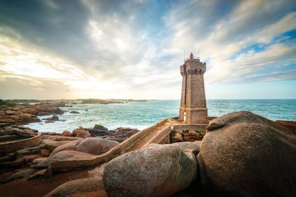 Brittany: Men Ruz Lighthouse In Brittany by Philippe Manguin