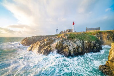 The Saint Mathieu Lighthouse In Brittany by Philippe Manguin canvas print