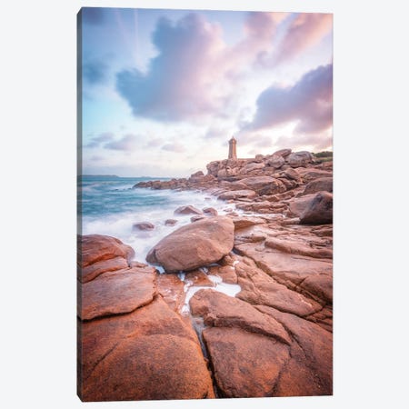 The Pink Lighthouse Canvas Print #PHM467} by Philippe Manguin Canvas Art Print