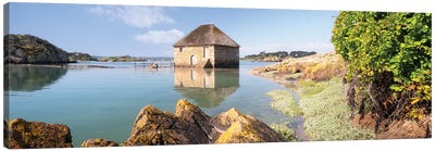 Old Sea Mill Of Brehat Island In Brittany Canvas Art Print - Brittany