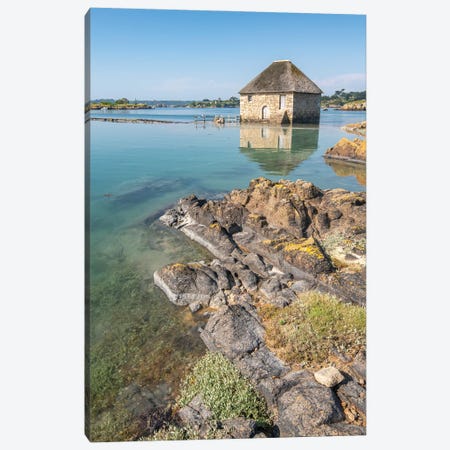 Birlot Sea Mill On Brehat Island In Brittany Canvas Print #PHM483} by Philippe Manguin Canvas Artwork