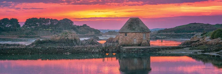Pink Sunset In Brittany by Philippe Manguin wall art