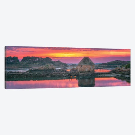 Pink Sunset In Brittany Canvas Print #PHM484} by Philippe Manguin Canvas Art Print