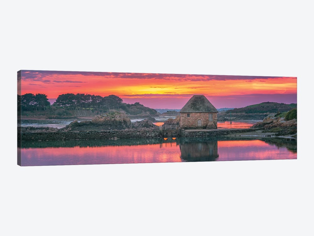 Pink Sunset In Brittany by Philippe Manguin 1-piece Canvas Art