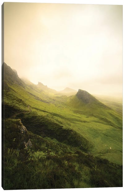 The Quiraing On Skye Island, Vertical View Canvas Art Print - Philippe Manguin