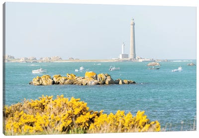 Plouguerneau Coastal Lighthouse In Brittany Canvas Art Print - Brittany
