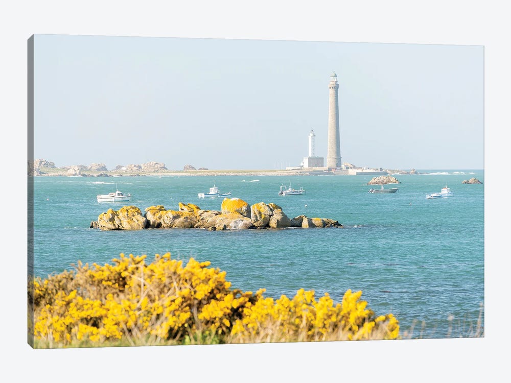Plouguerneau Coastal Lighthouse In Brittany by Philippe Manguin 1-piece Canvas Art