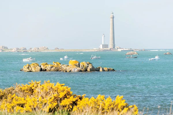 Brittany: Plouguerneau Coastal Lighthouse In Brittany by Philippe Manguin