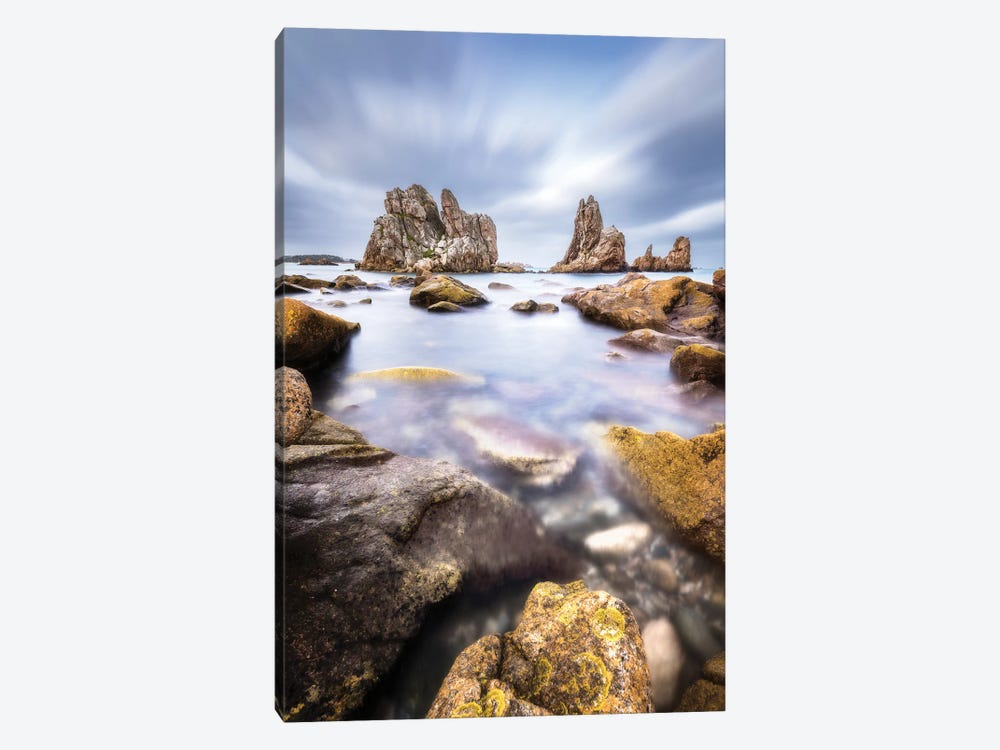 Vertical Sea Shore Landscape In Brittany by Philippe Manguin 1-piece Art Print