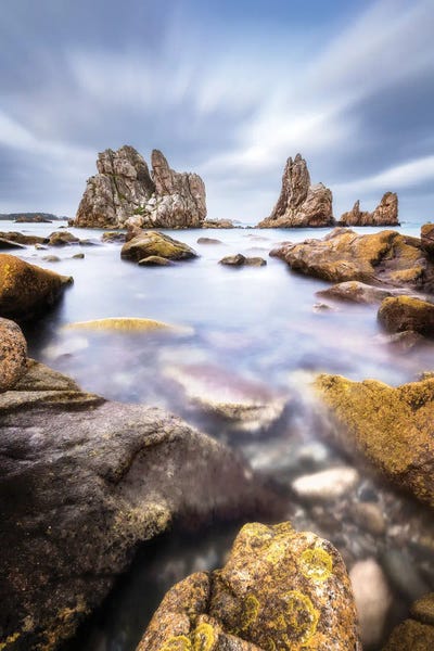 Brittany: Vertical Sea Shore Landscape In Brittany by Philippe Manguin