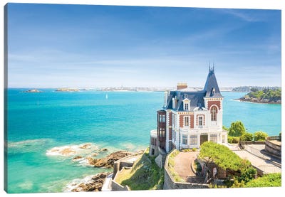 The House Above The Sea Canvas Art Print - Philippe Manguin