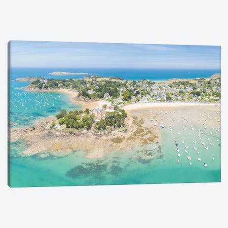 Saint Briac In Brittany, Aerial Panoramic Canvas Print #PHM510} by Philippe Manguin Canvas Artwork