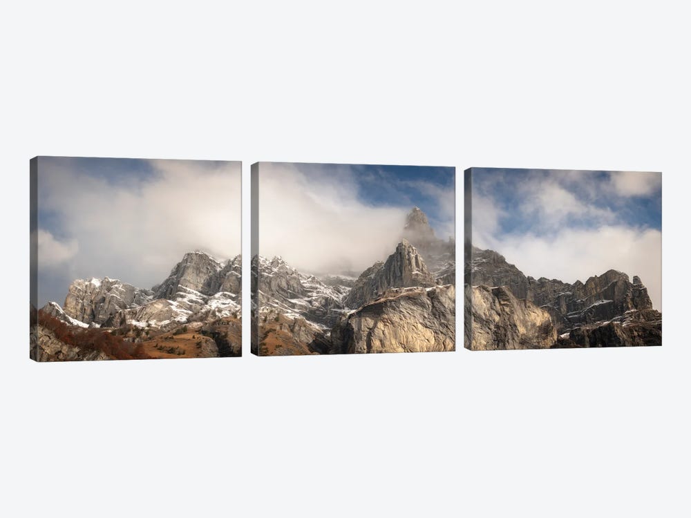 Jewel Of The Alps by Philippe Manguin 3-piece Canvas Print