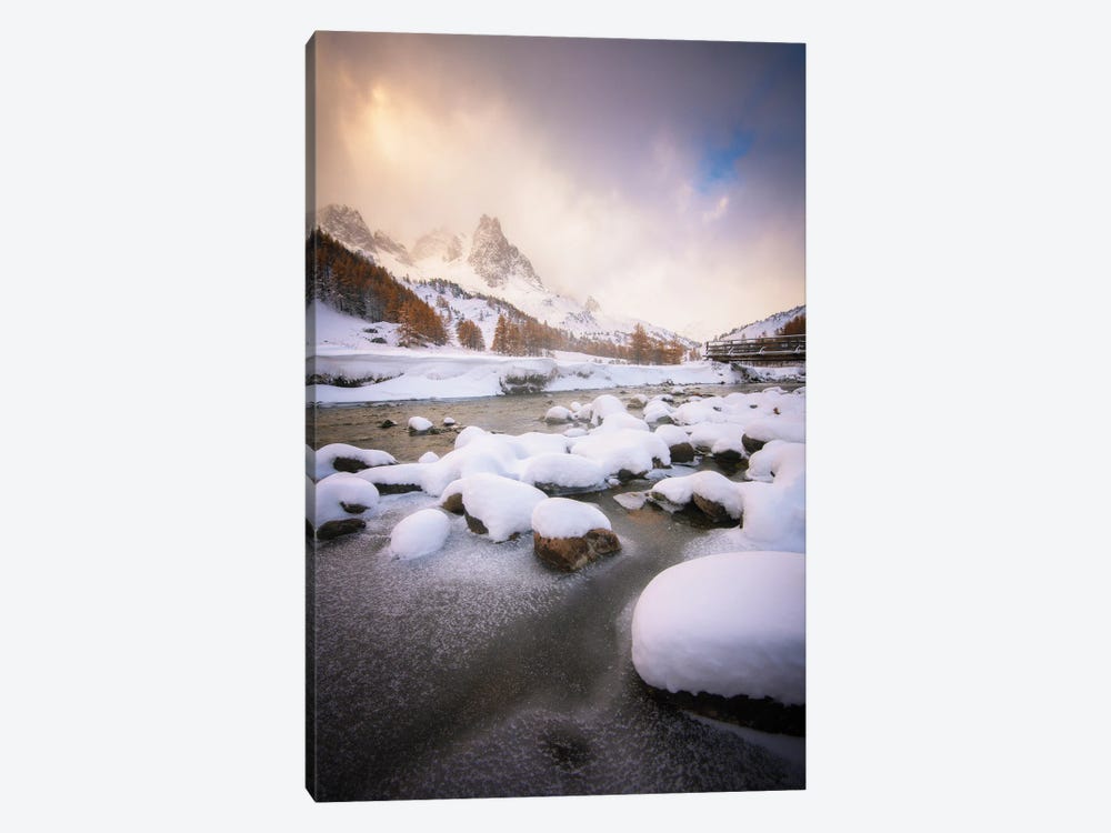 The Iced Mountain River by Philippe Manguin 1-piece Canvas Art