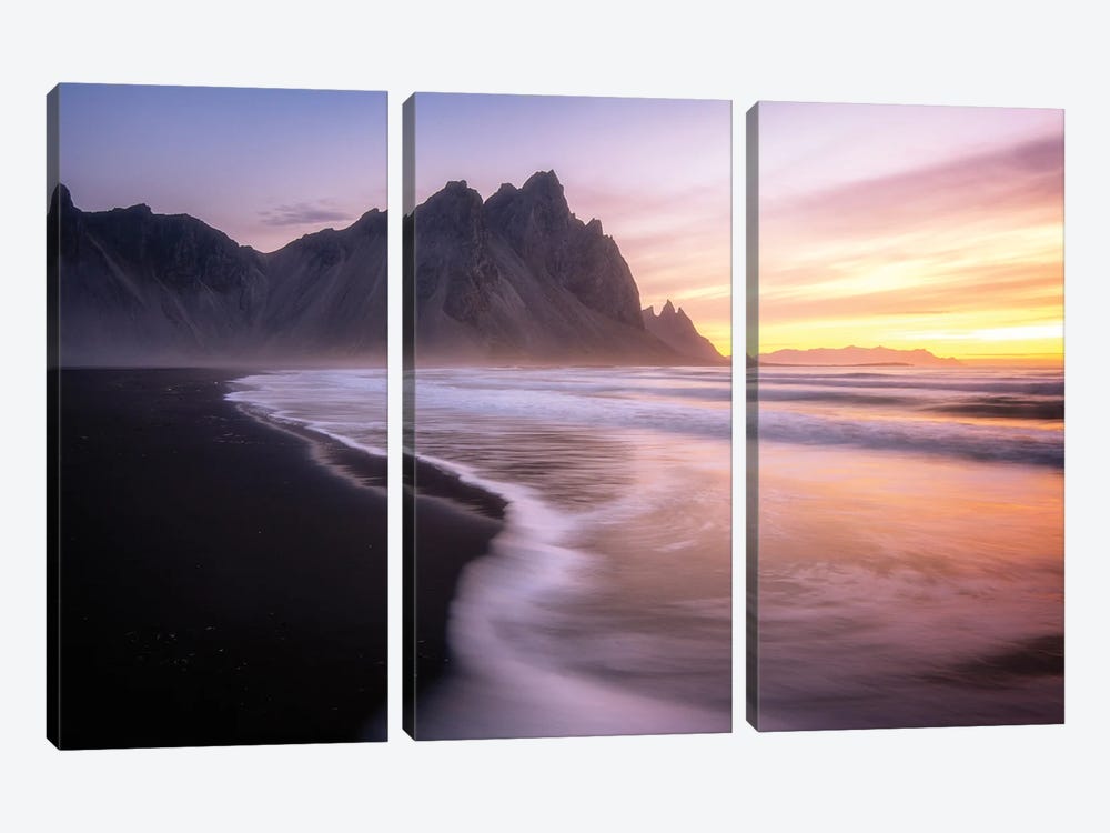 Iceland Sunrise by Philippe Manguin 3-piece Canvas Print