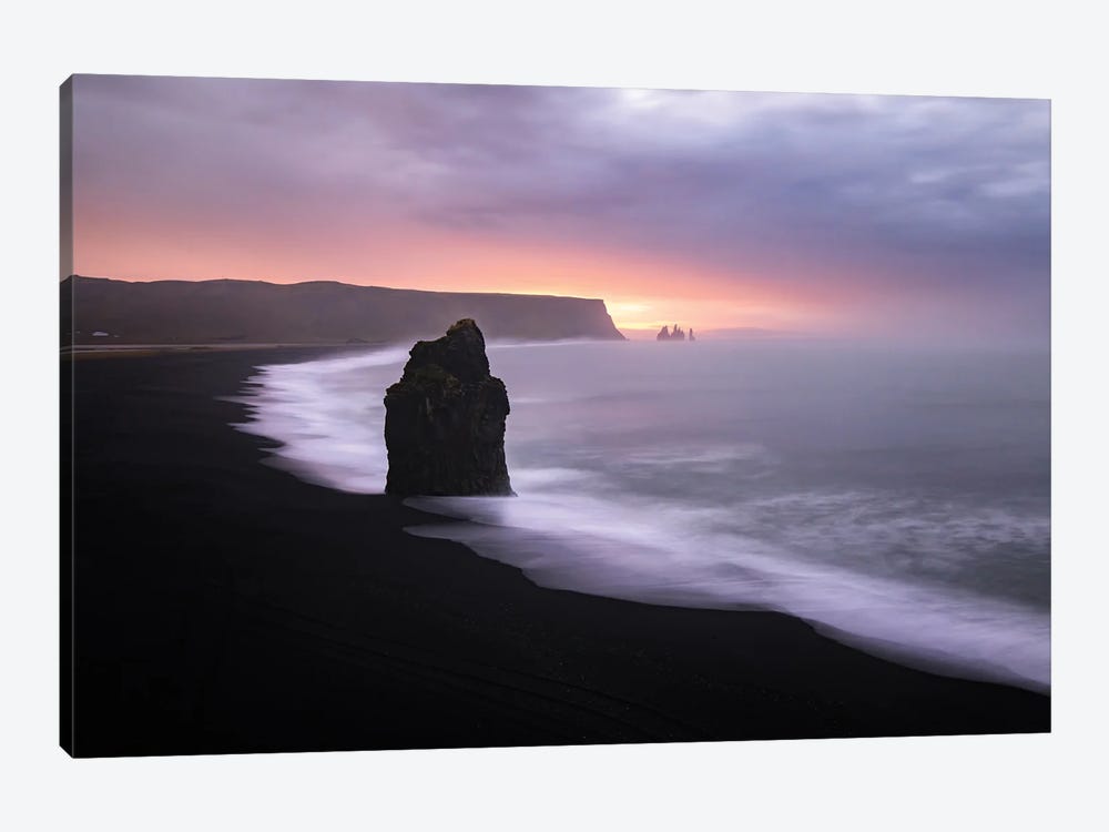 Sunrise At Arnardrangur Rock In Iceland by Philippe Manguin 1-piece Canvas Print