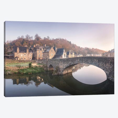 The Old Bridge, Dinan, Cotes-d'Armor, Brittany, France Canvas Print #PHM54} by Philippe Manguin Art Print
