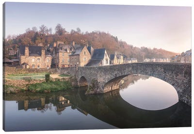 The Old Bridge, Dinan, Cotes-d'Armor, Brittany, France Canvas Art Print - Brittany