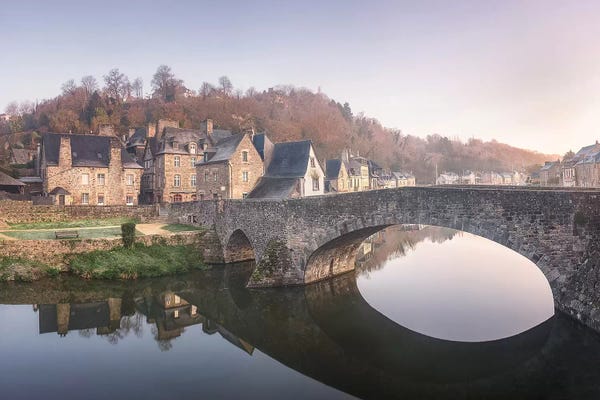 Brittany: The Old Bridge, Dinan, Cotes-d'Armor, Brittany, France by Philippe Manguin