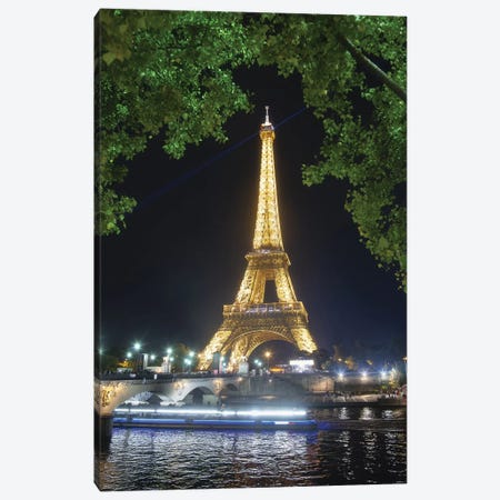 Eiffel Tower At Night Canvas Print #PHM62} by Philippe Manguin Canvas Art Print