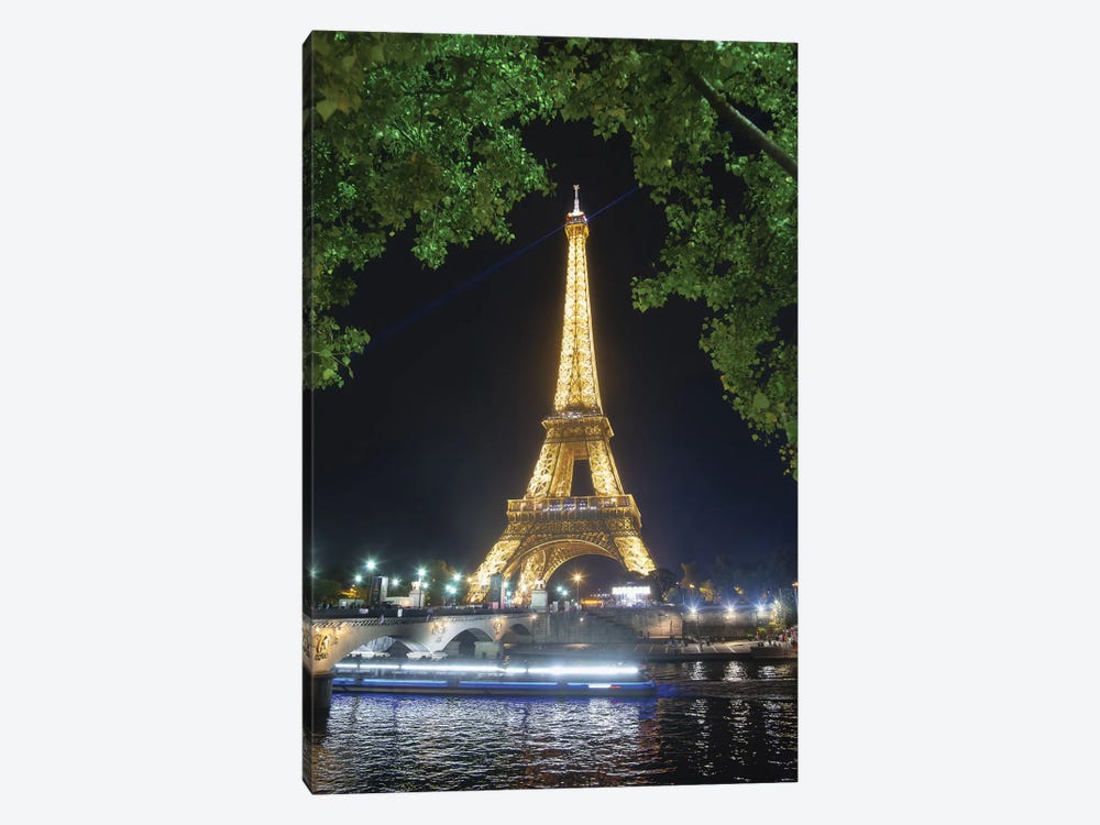 Eiffel Tower At Night by Philippe Manguin 1-piece Canvas Artwork