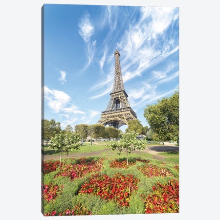 Eiffel Tower Colored Garden Canvas Print #PHM63} by Philippe Manguin Art Print