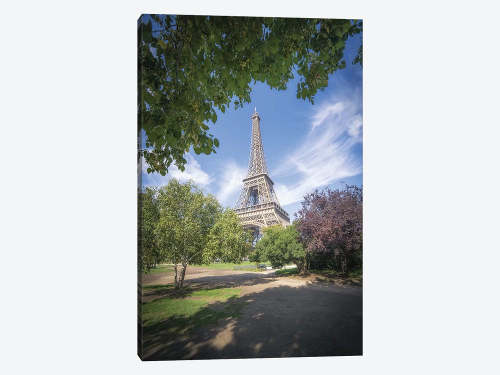 Eiffel Tower Green Garden by Philippe Manguin 1-piece Art Print