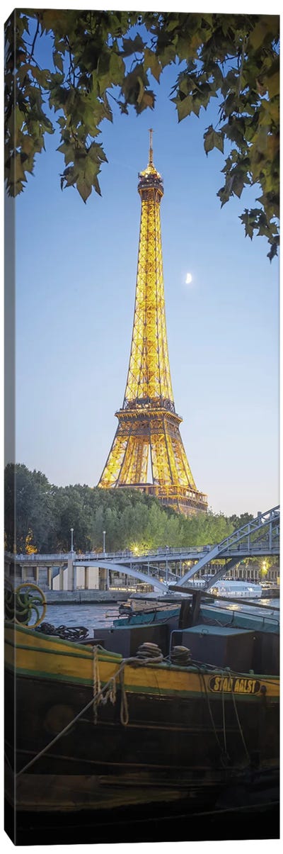 Eiffel Tower Green Nature In Paris Canvas Art Print - Paris Photography