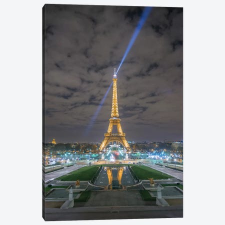 Eiffel Tower In Paris - View From The Trocadero Canvas Print #PHM67} by Philippe Manguin Canvas Artwork