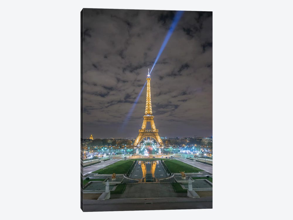 Eiffel Tower In Paris - View From The Trocadero by Philippe Manguin 1-piece Canvas Art Print